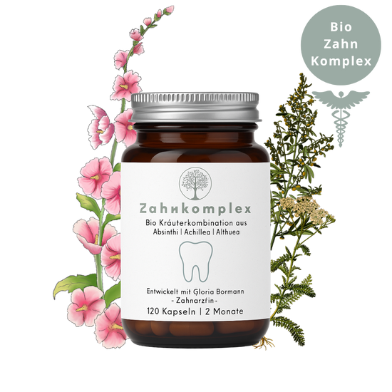 Bio Zahnkomplex (100% Innerbalance Zahn Wildkräuter aus Wermut Pulver, Scharfgarbenkraut Pulver, Eibischwurzel Pulver mit  Camu Camu Pulver, Wildsammlung & Rohkostqualität)