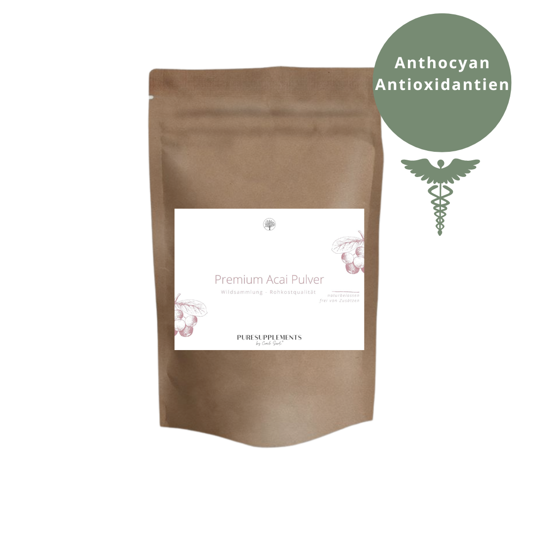 Premium Acai Pulver (Rohkostqualität, Wildwuchs, 100g, acai)