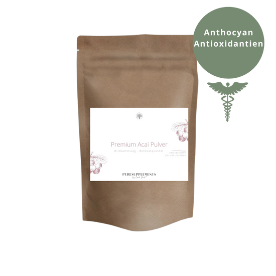 Premium Acai Pulver (Rohkostqualität, Wildwuchs, 100g, acai)