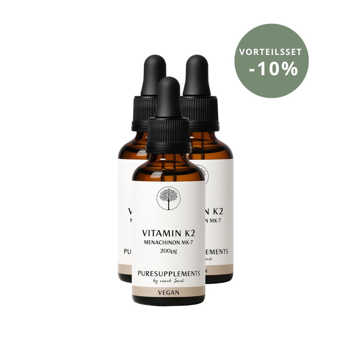 Puresupplements Vitamin K2 Menachinon MK7  200µg  3 x Vorteilsset
