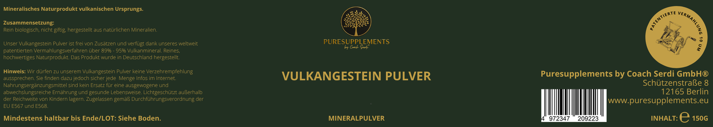 Natur Vulkangestein-Pulver (Detox Mineralpulver, EU Siliziummineral-patentiertes Vermahlungsverfahren)