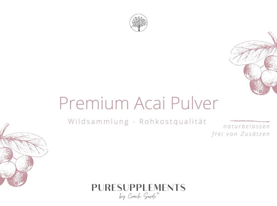 Premium Acai Pulver (Rohkostqualität, Wildwuchs, 100g, acai)