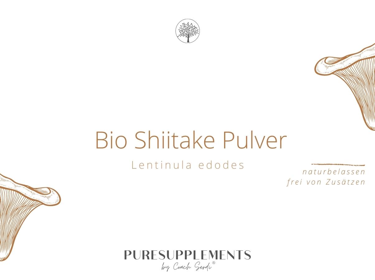 Premium Bio Shiitake Pilz Pulver 100g