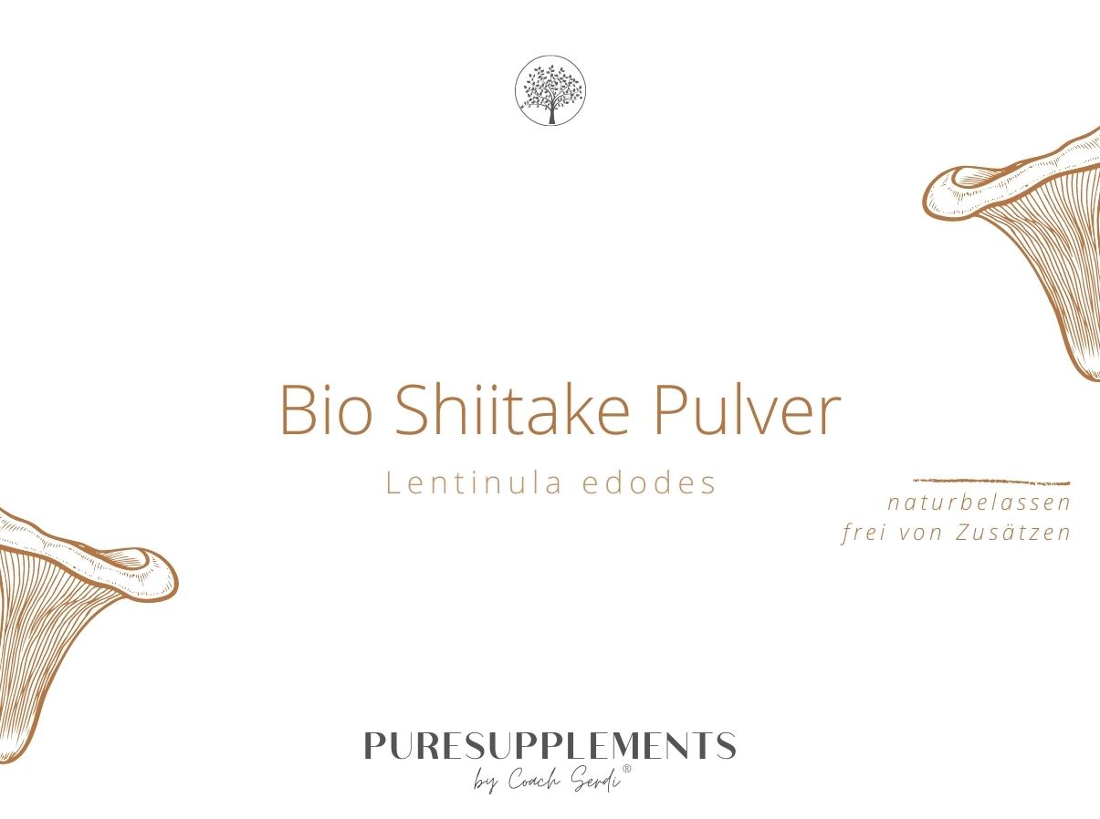 Laden Sie das Bild in den Galerie-Viewer, Premium Bio Shiitake Pilz Pulver 100g
