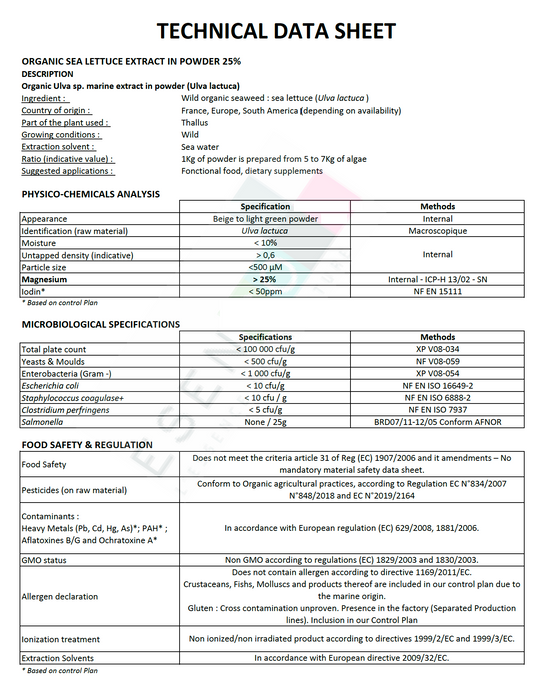 Premium Bio Magnesium aus Bio Meerlattich Extrakt (0% synthetisch, Wildfang & Rohkostqualität + Bio Quinoapulver & Bio Arganöl, 100% organisches Magnesium, 90 Kapseln)