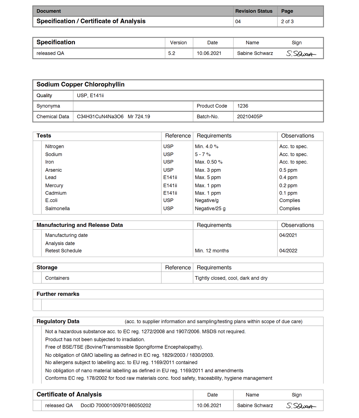 Natürliches Chlorophyll aus 100% Alfalfa Extrakt (50ml, Hexagonal hochenergetisiert)
