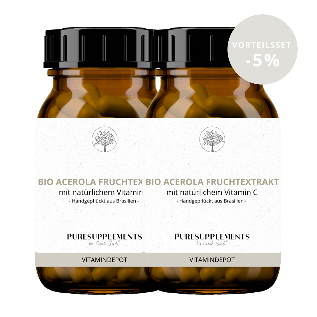 PURESUPPLEMENTS_Bio Acerola Vitamin C  Alternativen Text bearbeiten_2er Set