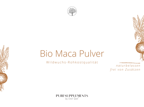 Premium Bio Maca Pulver (Wildsammlung, Rohkost, 250g)