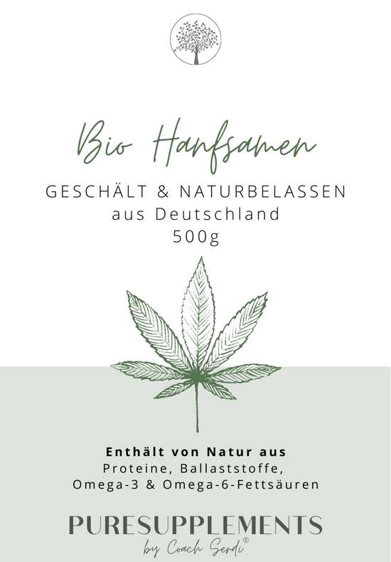 Laden Sie das Bild in den Galerie-Viewer, Premium Bio Hanfsamen geschält 500g aus Spitzenanbau Deutschland (Rohkost-Vegan)
