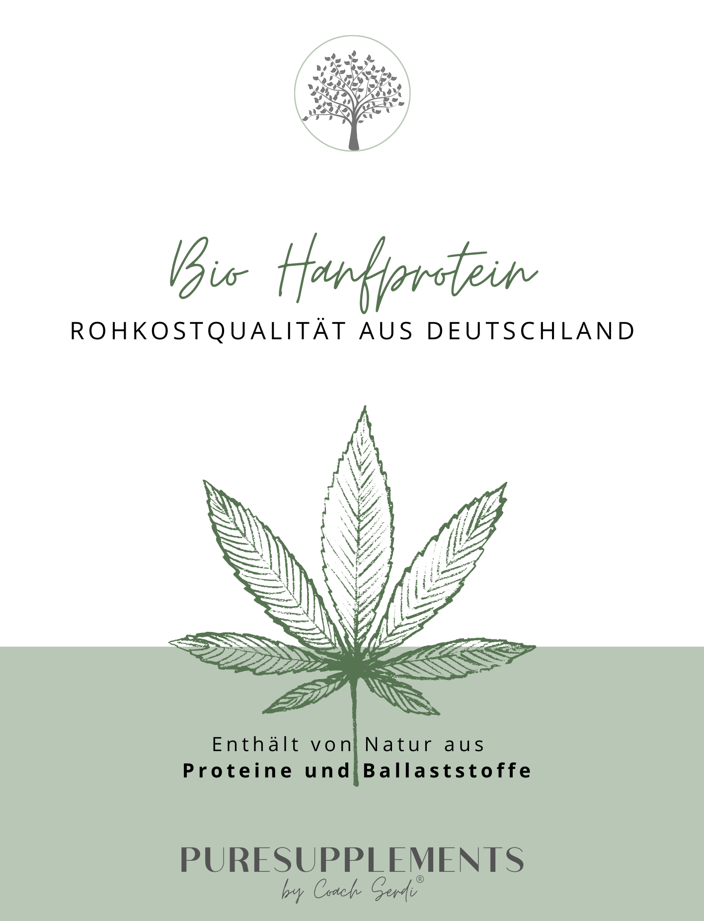 Premium Bio Hanfprotein 1KG aus Spitzenanbau Deutschland (Rohkost-Vegan)