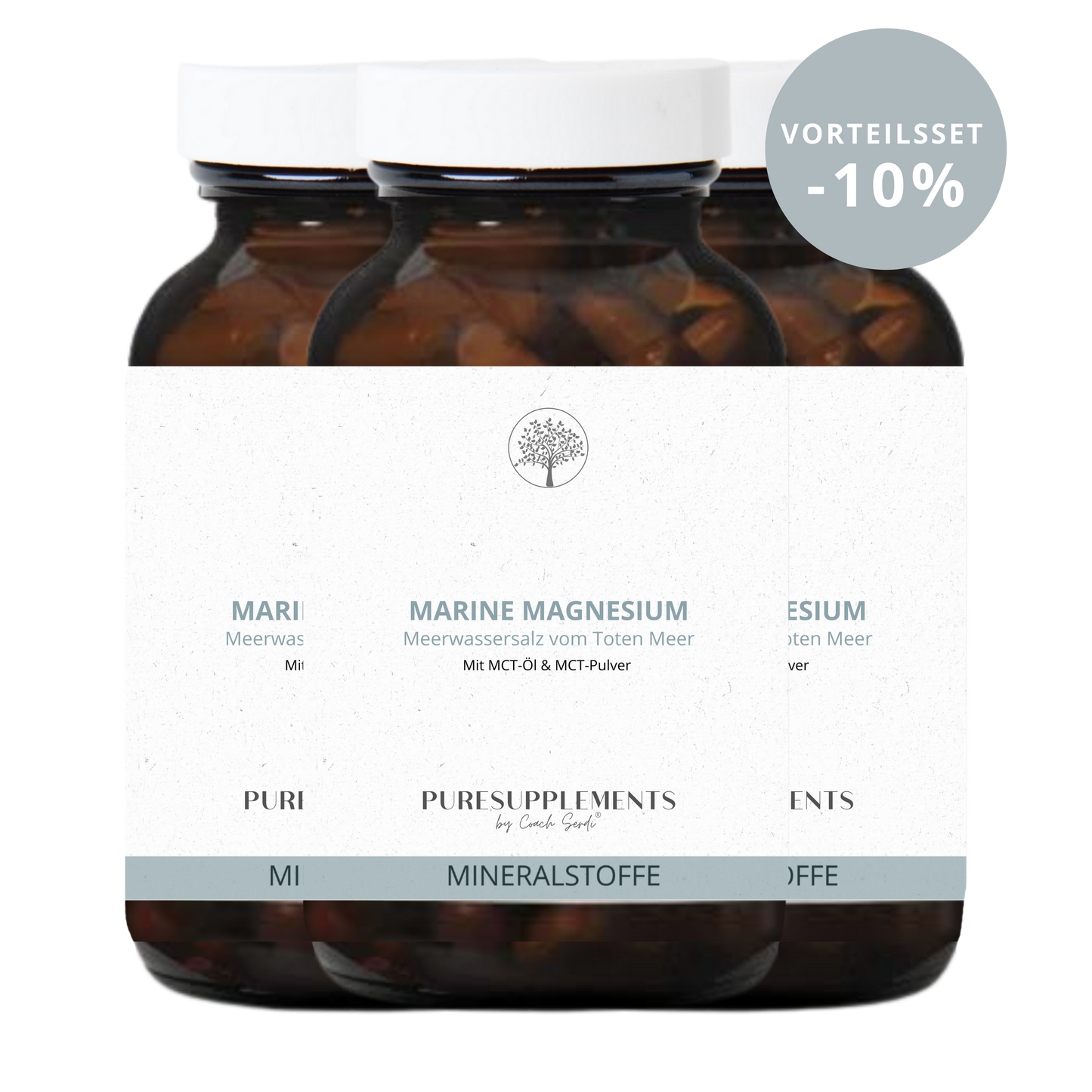 Premium Marine Magnesium aus Meerwasserquelle mit MCT-Öl & MCT-Pulver