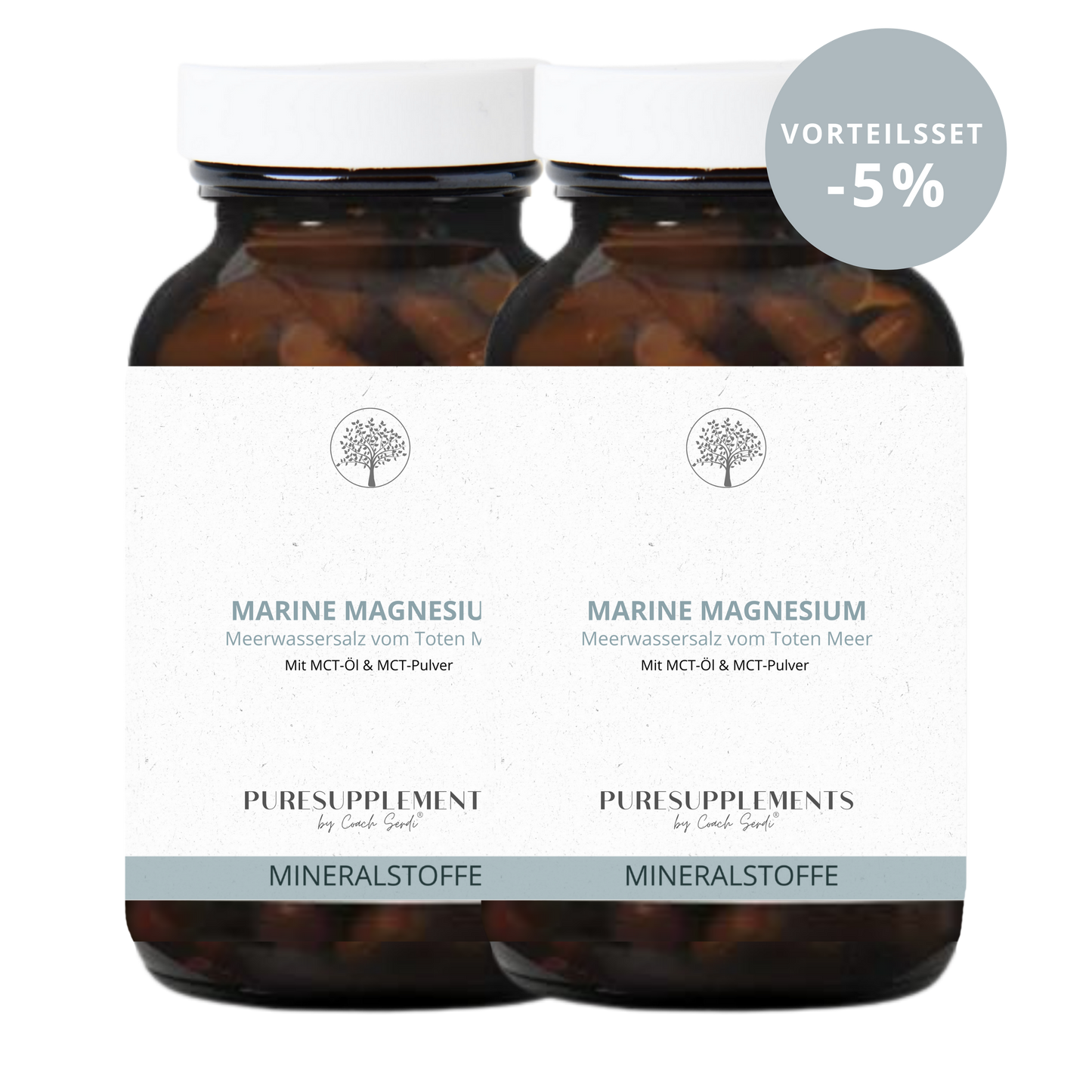 Premium Marine Magnesium aus Meerwasserquelle mit MCT-Öl & MCT-Pulver