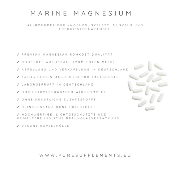 Premium Marine Magnesium SIMAG™ aus Meerwasserquelle mit MCT-Öl & MCT-Pulver