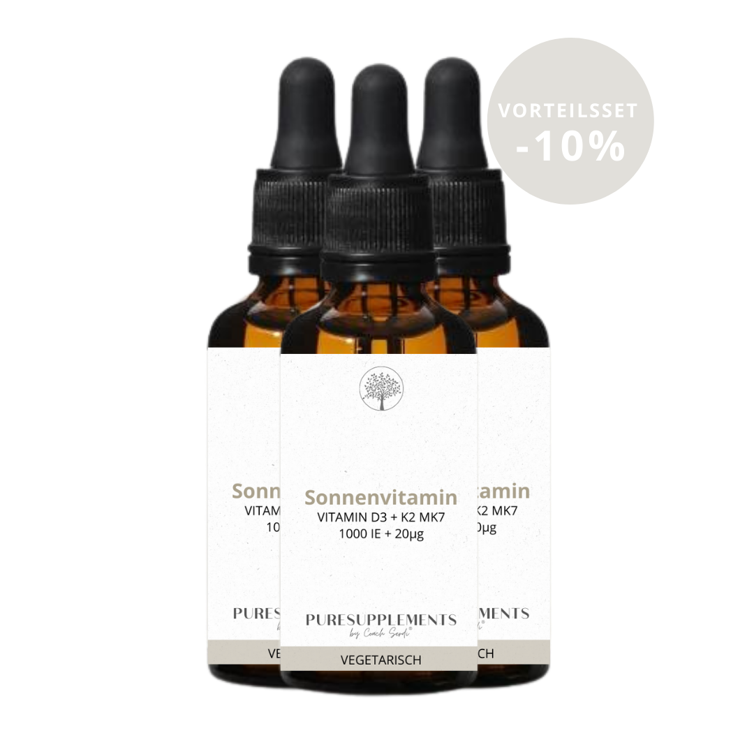 Premium Vitamin D3K2 All Trans MK7 Tropfen VEGETARISCH - 50ML HOCH Bioverfügbar mit 1700 Tropfen
